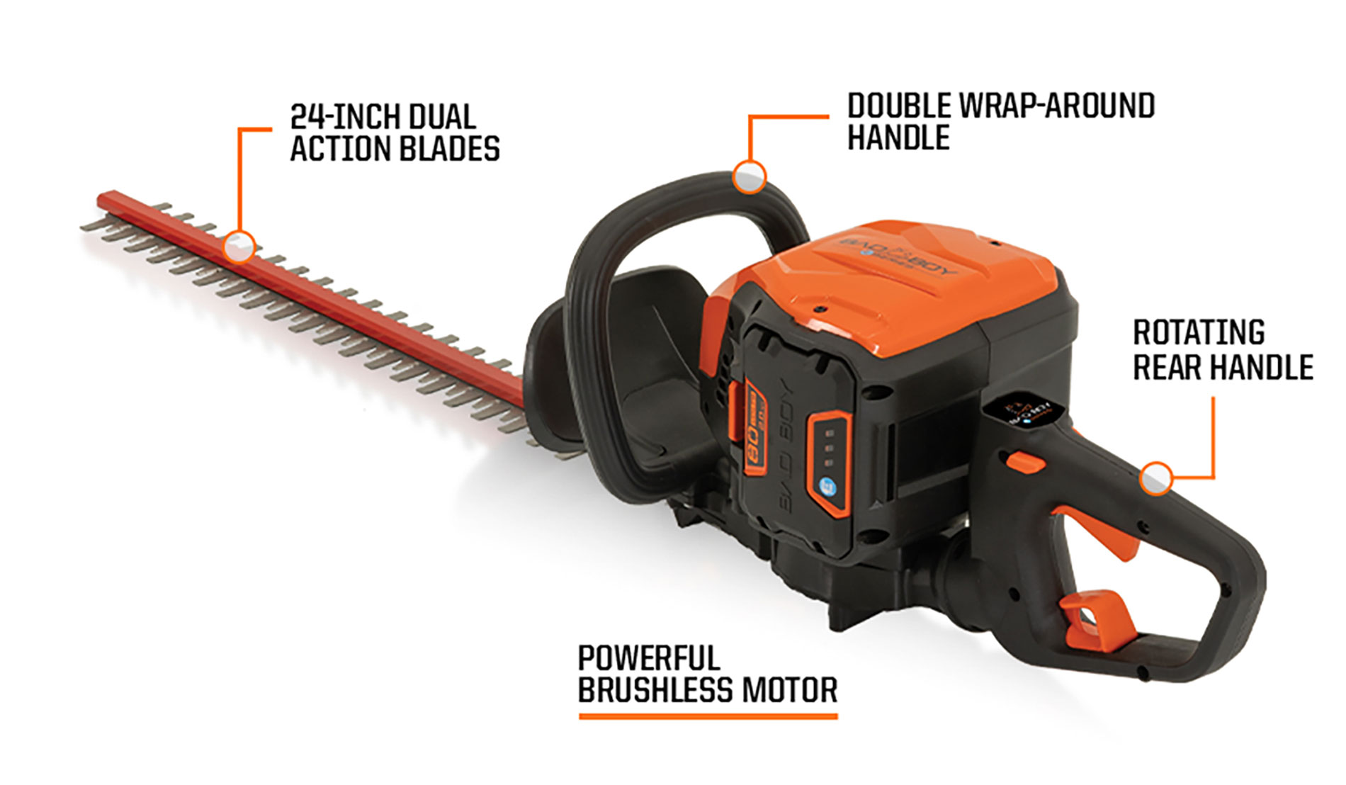 2023 Bad Boy Hedge Trimmer - E-Series 80V Brushless 24 in. for sale in the Pompano Beach, FL area. Get the best drive out price on 2023 Bad Boy Hedge Trimmer - E-Series 80V Brushless 24 in. and compare.