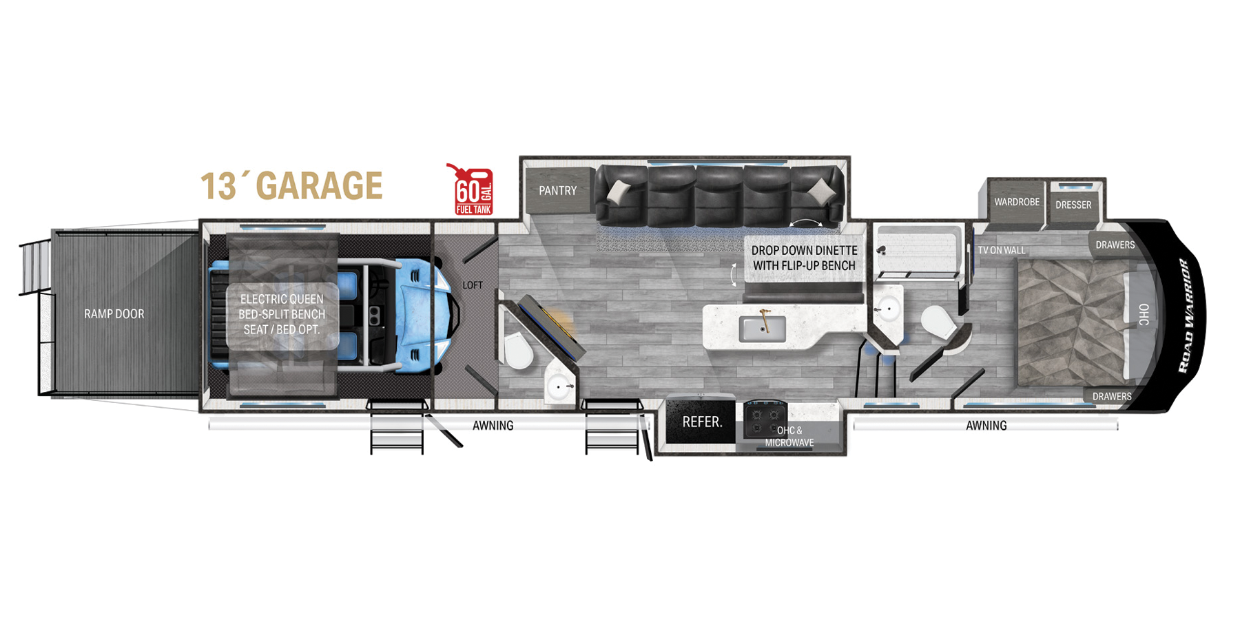 2023 HEARTLAND Road Warrior - 397 for sale in the Pompano Beach, FL area. Get the best drive out price on 2023 HEARTLAND Road Warrior - 397 and compare.